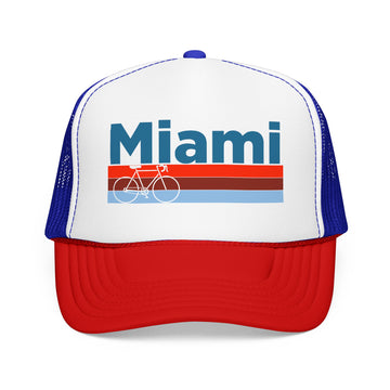 Miami, Florida Trucker Hat - Foam Miami Bike Cap
