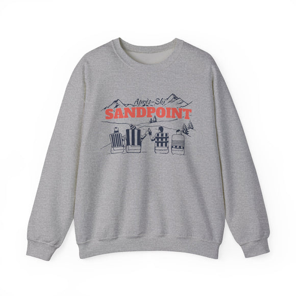 Sandpoint, Idaho Sweatshirt Après-Ski Crewneck - Mountain Ski Lodge Design