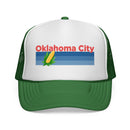 Oklahoma City, Oklahoma Retro Corn and Farm Trucker Hat-3