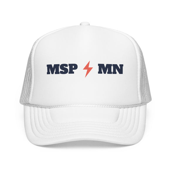 Minneapolis, Minnesota Retro Trucker Hat - Lightning Foam Cap