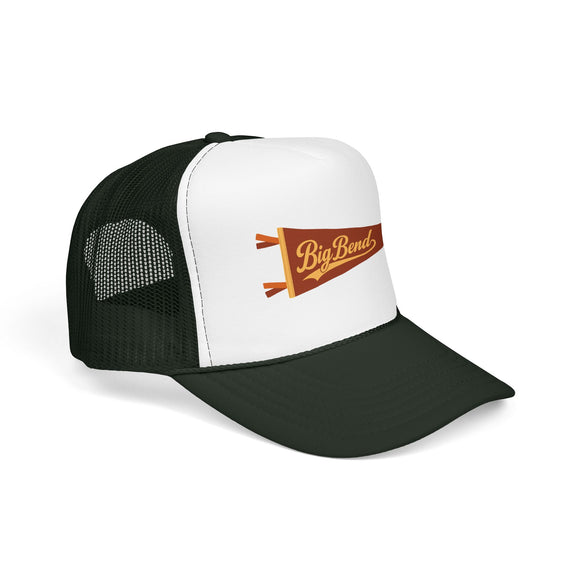 Big Bend National Park Pennant Trucker Hat — Vintage Foam Mesh Cap