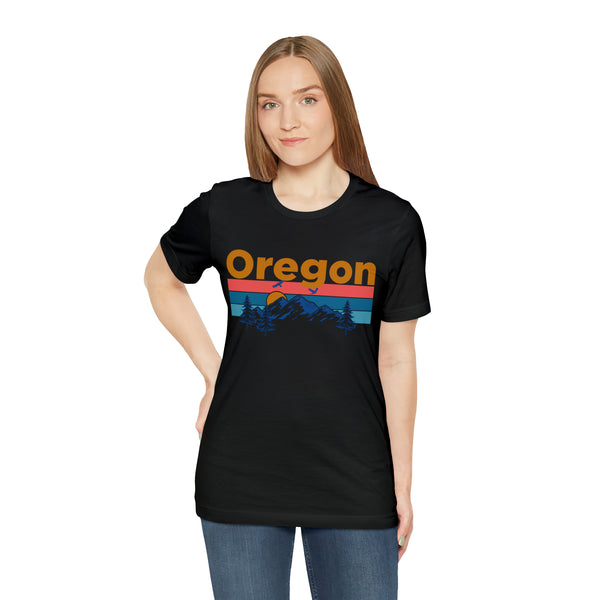 Oregon T-Shirt - Mountain Sunset Unisex Oregon Shirt