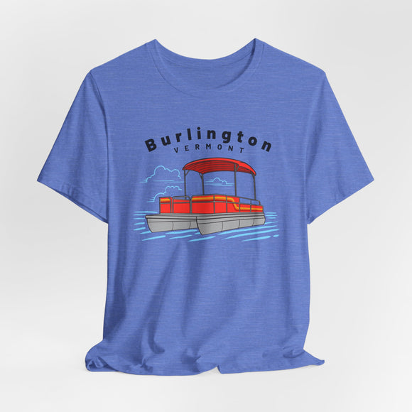 Burlington, Vermont T Shirt - Pontoon Boat Tee