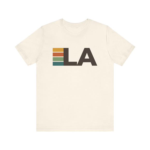 Los Angeles, California tee - LA t shirt retro stripes
