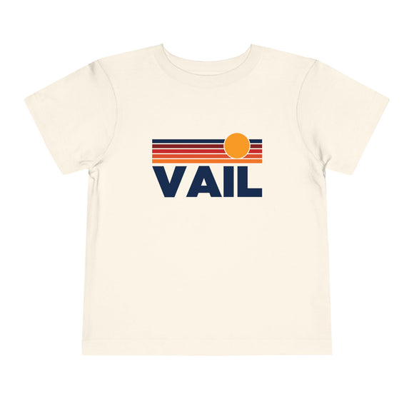 Vail, Colorado Toddler T-Shirt - Retro Sun Tee