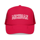 Michigan Trucker Hat — Vintage College Foam Mesh Cap-3