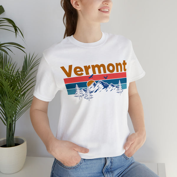 Vermont T-Shirt - Mountain Sunset Unisex Vermont Shirt