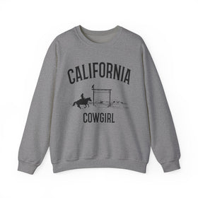 Buy graphite-heather California Sweatshirt - Mountain Cowgirl Graphic Crewneck