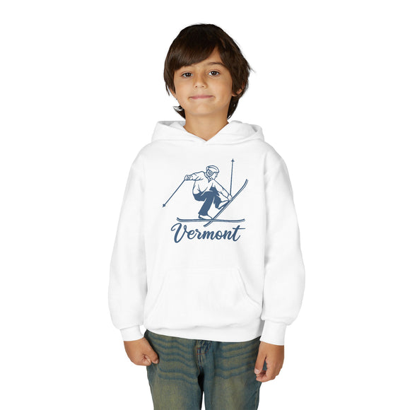 Vermont Youth Hoodie - Snow Ski Kids Vermont Hooded Sweatshirt