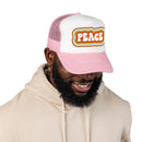 Retro Peace Trucker Hat Boho-12