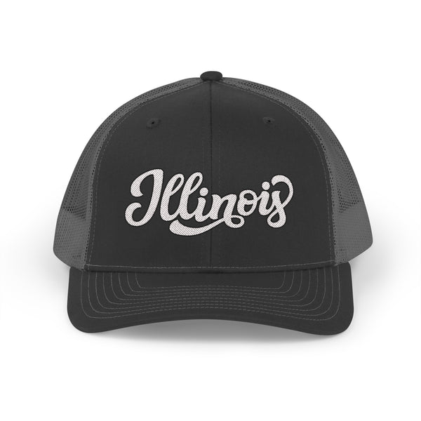 Illinois Snapback Trucker Cap - Embroidered Illinois Hat