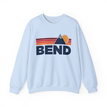 Buy light-blue Bend, Oregon Sweatshirt Retro Mountains, Bend Unisex Crewneck, Vintage Cozy Jumper, Gift for Outdoor Lovers