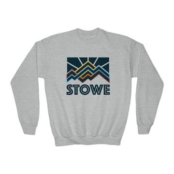 Stowe, Vermont Youth Sweatshirt - Unisex Kid's Stowe Crewneck Sweatshirt - 0