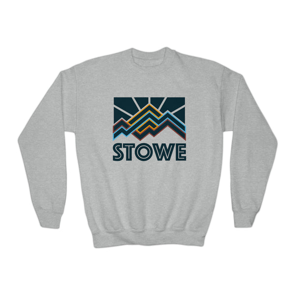 Stowe, Vermont Youth Sweatshirt - Unisex Kid's Stowe Crewneck Sweatshirt