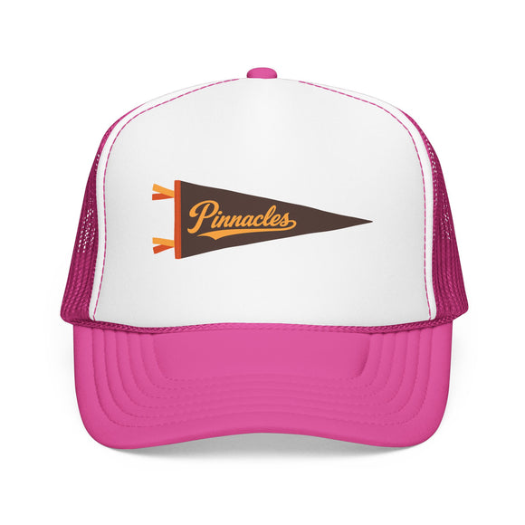 Pinnacles National Park Pennant Trucker Hat — Vintage Foam Mesh Cap