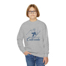 Colorado Youth Crewneck Sweatshirt - Snowman Ski Snowman Unisex Kid's Colorado Sweatshirt-8