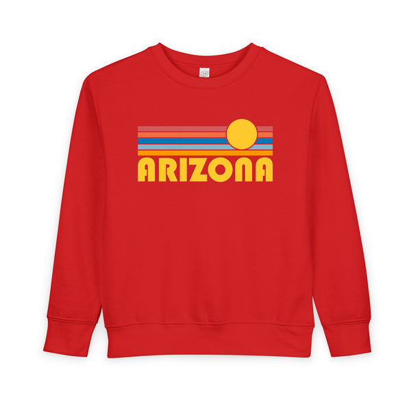 Arizona Toddler Sweatshirt - Retro Sun Arizona Toddler Crewneck Sweatshirt