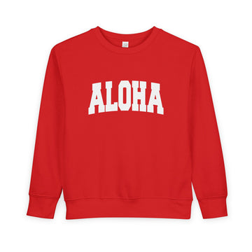 Buy red Aloha Toddler Sweatshirt - Aloha Toddler Crewneck Sweatshirt