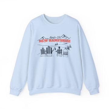 Buy light-blue New Hampshire Sweatshirt Après-Ski Crewneck - Mountain Ski Lodge Design