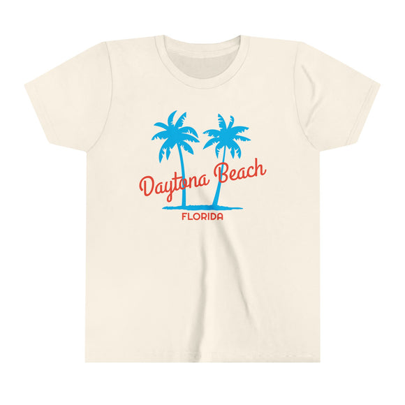Daytona Beach, Florida Youth Shirt - Retro Palm Tree Daytona Beach Kid's T-Shirt