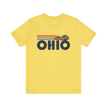 Buy maize-yellow Ohio T Shirt - Retro Jetski PWC Graphic Ohio Tee