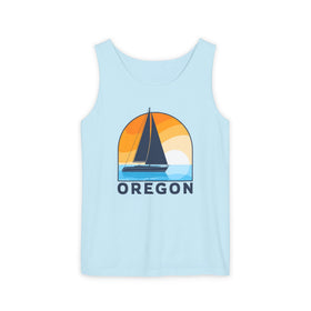 Buy chambray Oregon Sailboat Tank Top | Comfort Colors 100% Cotton