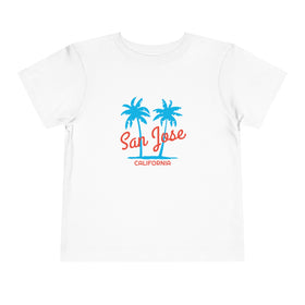 San Jose, California Toddler T-Shirt - Retro Palm Tree Toddler San Jose Shirt