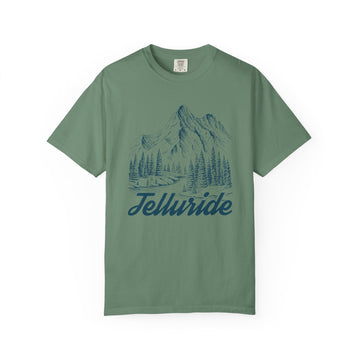 Buy light-green Telluride, Colorado Graphic Tee - Mountain Illustration Telluride T Shirt