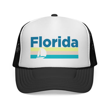 Florida Retro Sailboat Trucker Hat