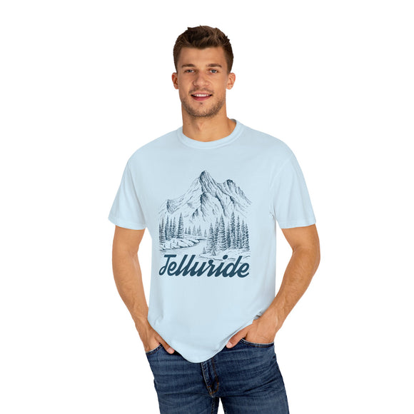 Telluride, Colorado Graphic Tee - Mountain Illustration Telluride T Shirt