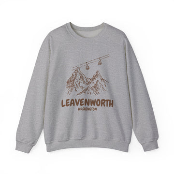 Buy sport-grey Leavenworth, Washington Mountain Gondola Sweatshirt, Travel Graphic