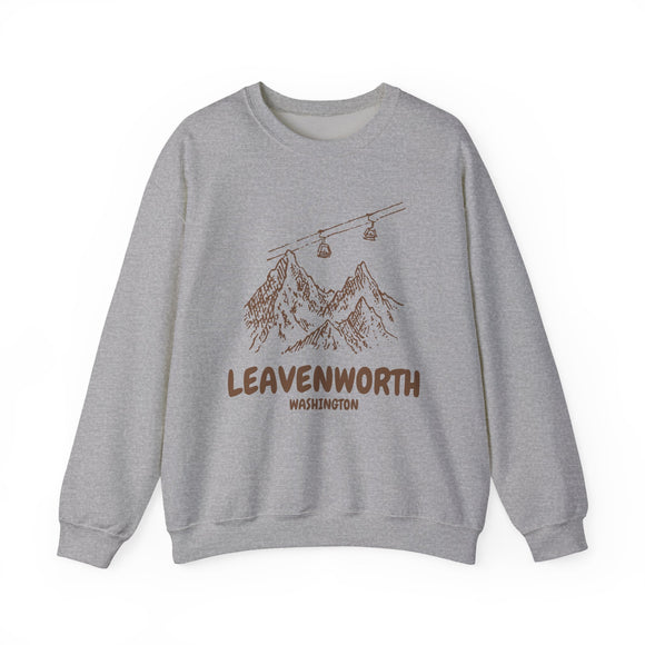 Leavenworth, Washington Mountain Gondola Sweatshirt, Travel Graphic