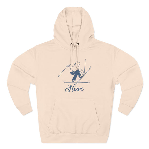 Premium Stowe, Vermont Vintage Snow Ski Hoodie