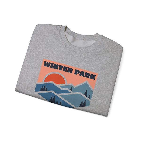 Winter Park, Colorado Sweatshirt Retro Mountains, Winter Park Unisex Graphic Crewneck