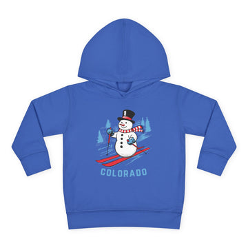 Buy vintage-royal Colorado Toddler Hoodie - Unisex Skiing Snowman Colorado Sweatshirt