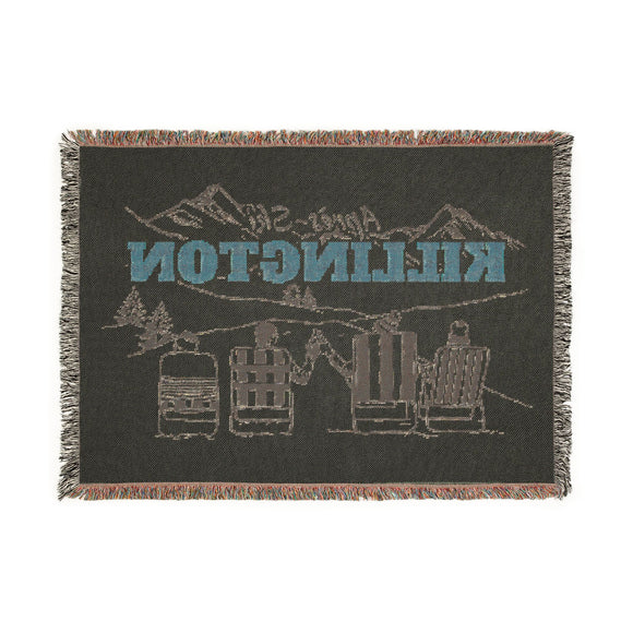 Killington, Vermont Ski Town Throw Blanket | Mountain Woven Blanket