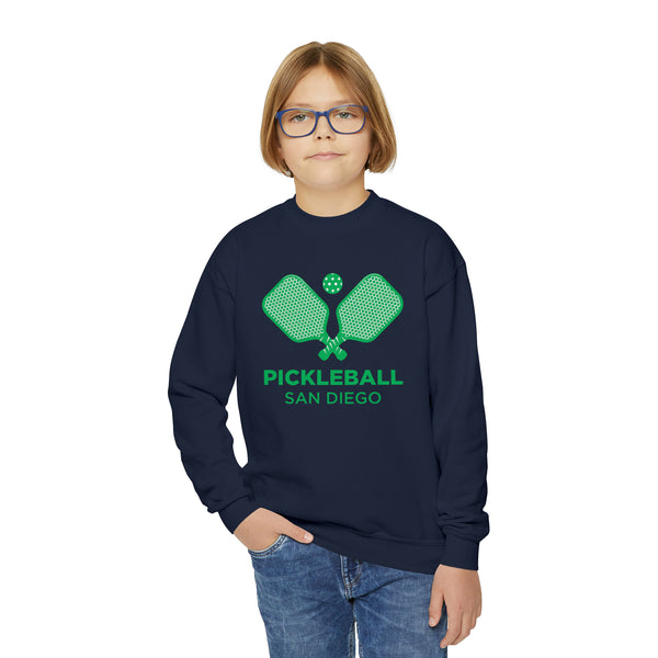 San Diego, California Youth Sweatshirt - Pickleball Unisex Kid's San Diego Crewneck Sweatshirt