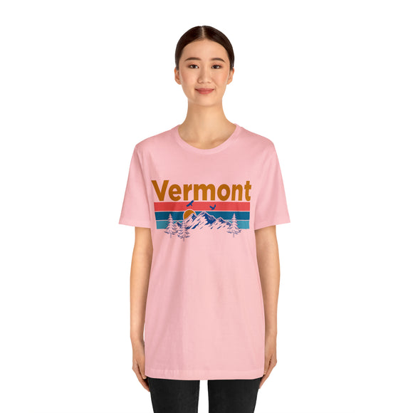 Vermont T-Shirt - Mountain Sunset Unisex Vermont Shirt