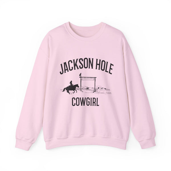 Jackson Hole, Wyoming Sweatshirt - Mountain Cowgirl Graphic Crewneck