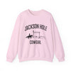 Jackson Hole, Wyoming Sweatshirt - Mountain Cowgirl Graphic Crewneck