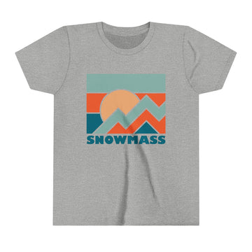 Buy athletic-heather Snowmass, Colorado Youth T-Shirt - Kids Snowmass Shirt