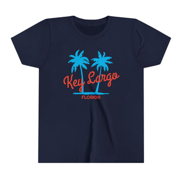 Key Largo, Florida Youth Shirt - Retro Palm Tree Key Largo Kid's T-Shirt