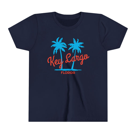 Key Largo, Florida Youth Shirt - Retro Palm Tree Key Largo Kid's T-Shirt