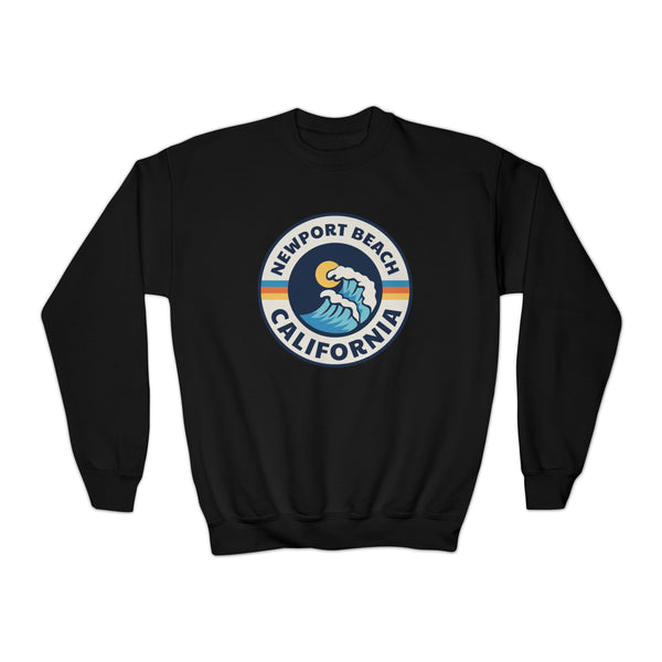 Newport Beach, California Youth Sweatshirt - Unisex Kid's Newport Beach Crewneck Sweatshirt
