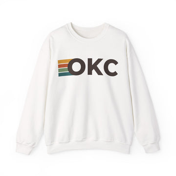 Oklahoma City, Oklahoma OKC Retro Stripe Sweatshirt