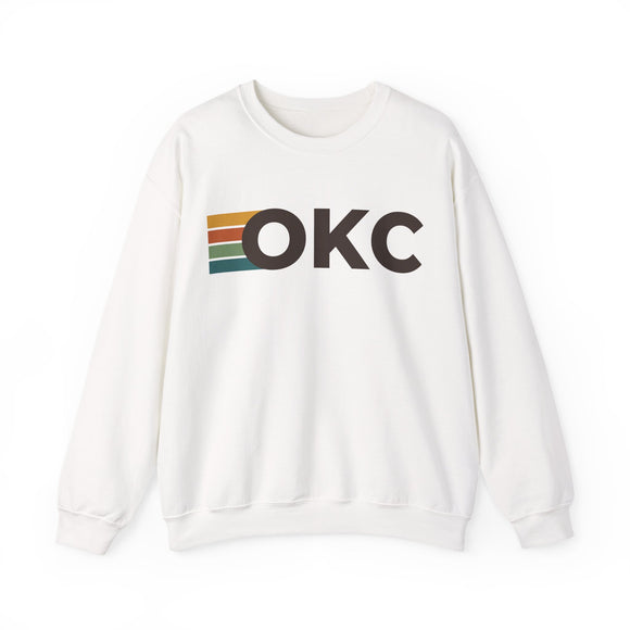 Oklahoma City, Oklahoma OKC Retro Stripe Sweatshirt