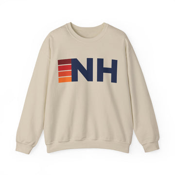New Hampshire Retro Sweatshirt | Retro Stripes New Hampshire - 0