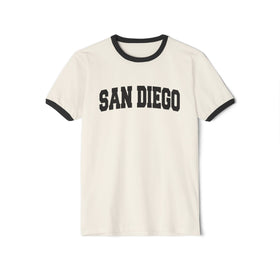 San Diego, California Cotton Ringer Graphic Tee - Unisex San Diego T Shirt, Vintage Style Tee, Men's/Women's Tee