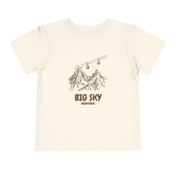 Big Sky, Montana Toddler T-Shirt — Vintage Gondola Ski Mountain Tee