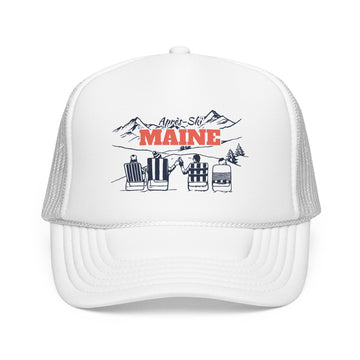 Buy white Maine Après-ski Trucker Hat — Foam Mesh Cap